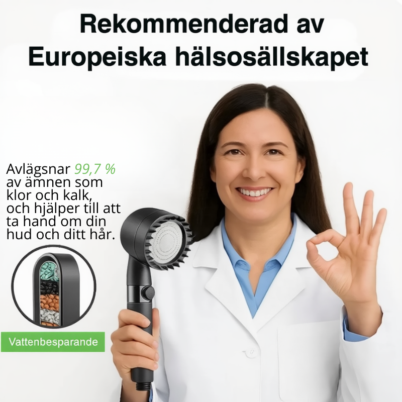 HYDROLUXE™ – Avlägsnar klor och kalk från din dusch