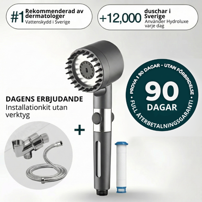 HYDROLUXE™ – Avlägsnar klor och kalk från din dusch